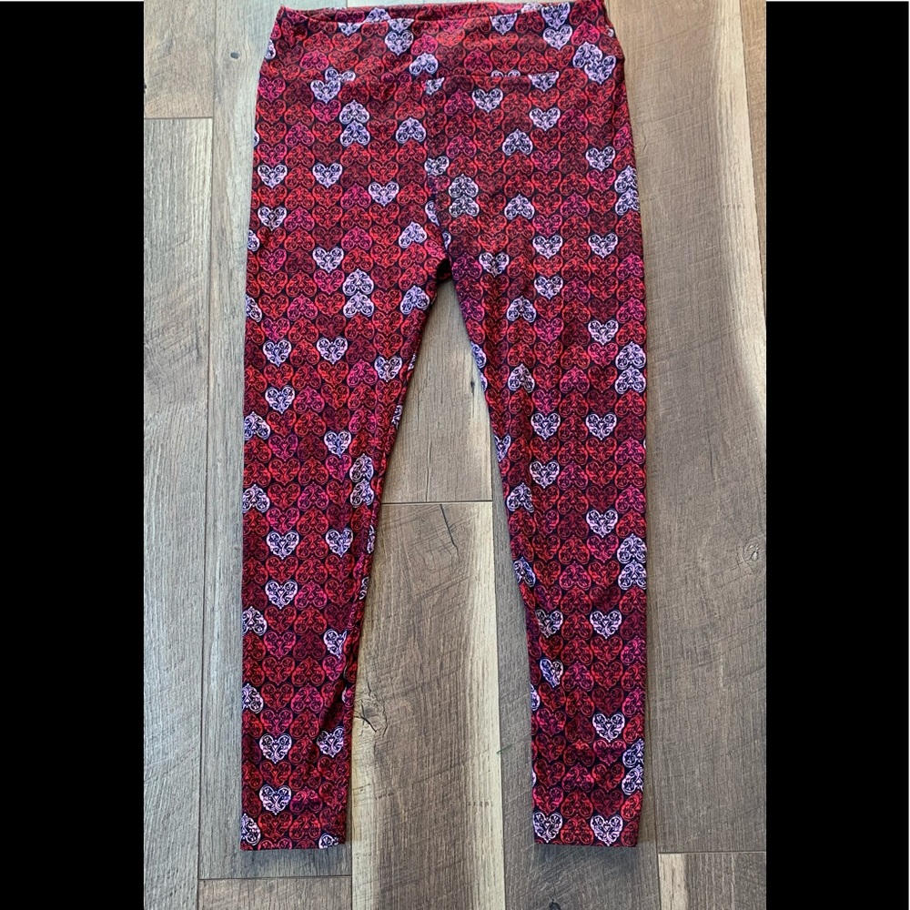NWOT LuLaRoe Tall and Curvy Valentine Heart Leggings